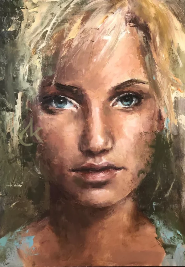 Portret vrouw | Olieverf op linnen, 30 x 40 cm