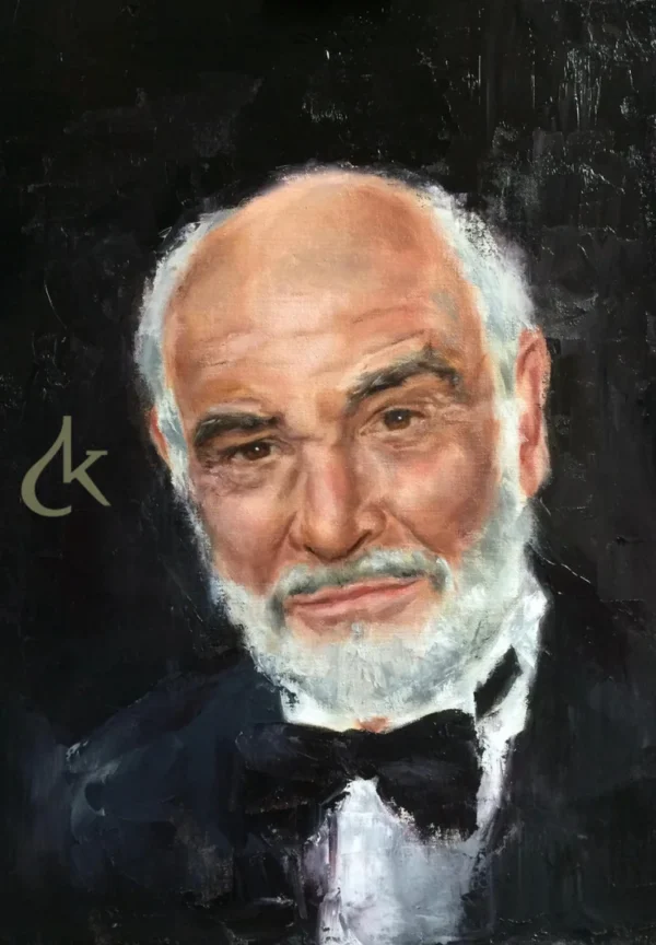 Een schilderij van Sean Connery