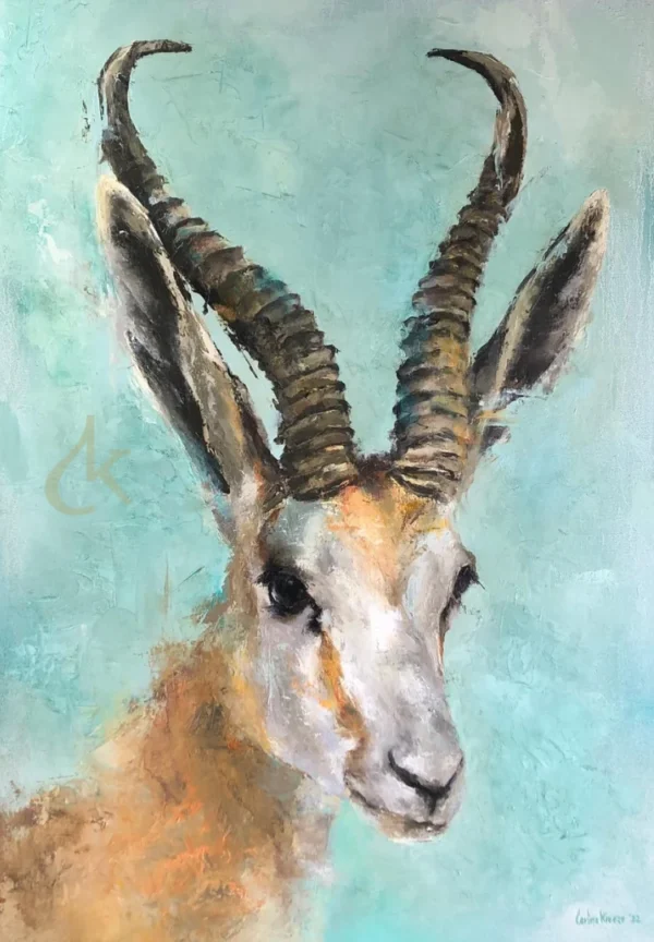 Een Schilderij van een Antilope