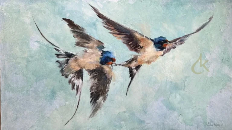 Zwaluwen Schilderij Carina Kroeze